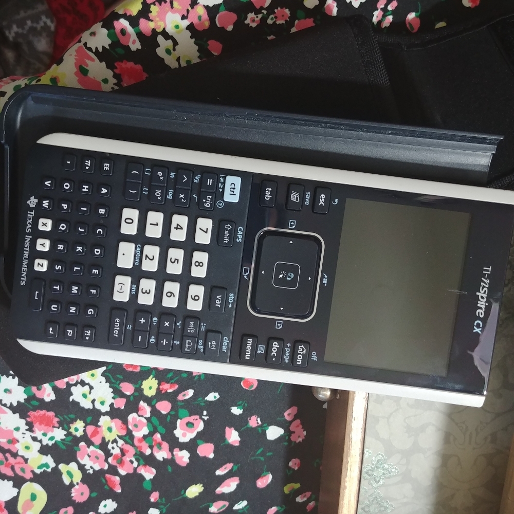 Texas Instrument | Computer graphic blue calculator